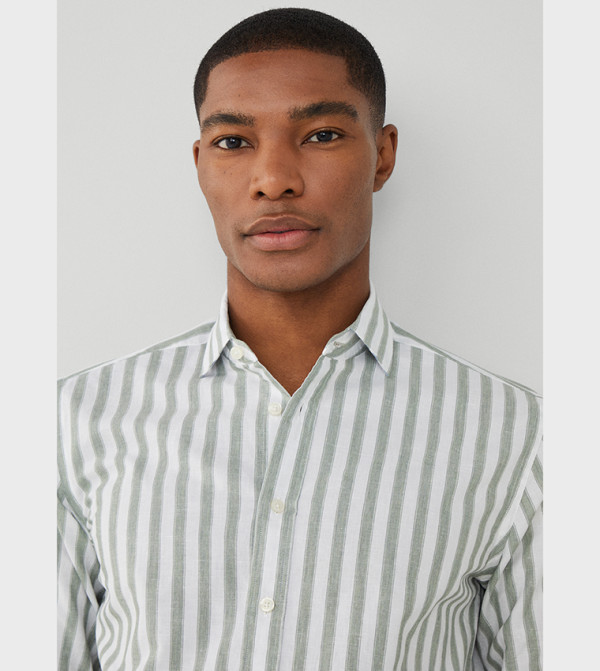 Hackett  Clothing - Green Casual Shirts