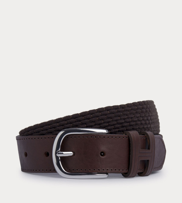 هاكيت  أحزمة - بني  Leather Belts