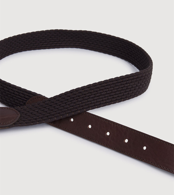 هاكيت  أحزمة - بني  Leather Belts