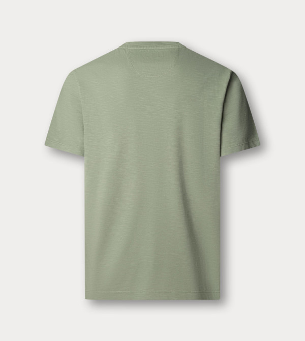 Hackett  Casual T-Shirts - Green Round Neck T-Shirts