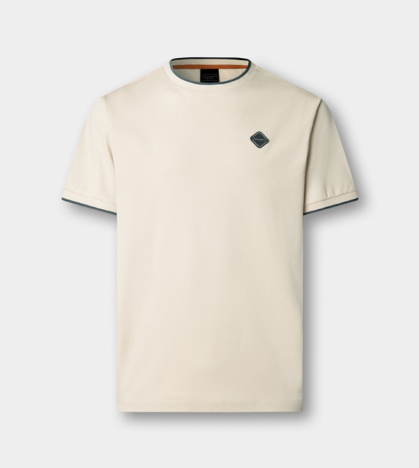هاكيت  ملابس - بيج Round Neck T-Shirts