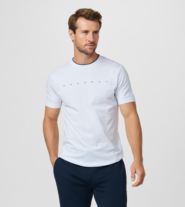 Hackett Hackett - White Round Neck T-Shirts