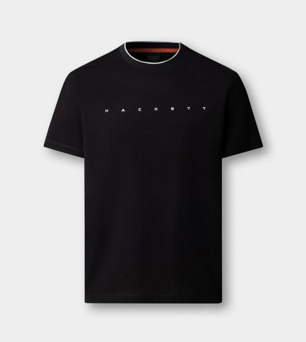 هاكيت  تيشيرتات كاجوال - أسود Round Neck T-Shirts
