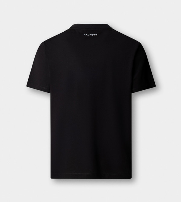 هاكيت  تيشيرتات كاجوال - أسود Round Neck T-Shirts