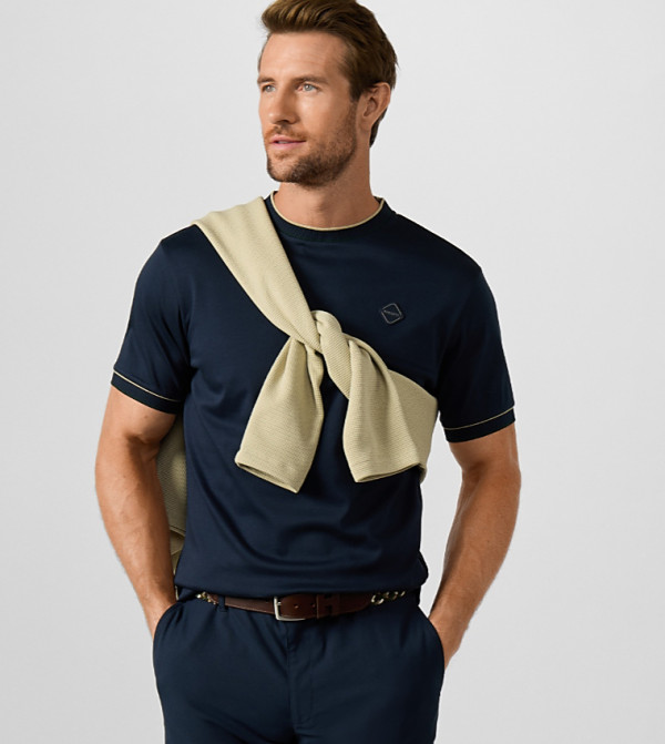 هاكيت هاكيت - كحلي Round Neck T-Shirts