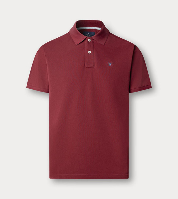 Hackett  T-Shirts - Burgundy Polo T-shirts