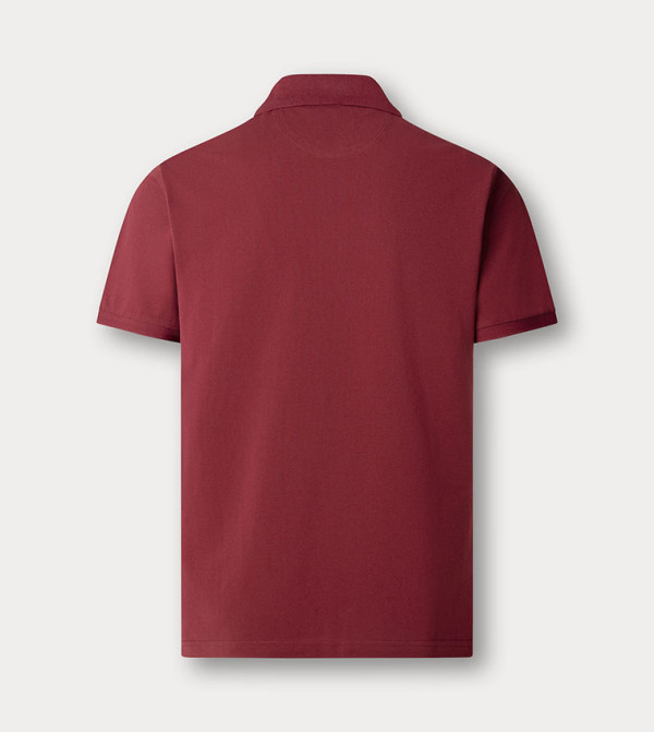 Hackett  T-Shirts - Burgundy Polo T-shirts
