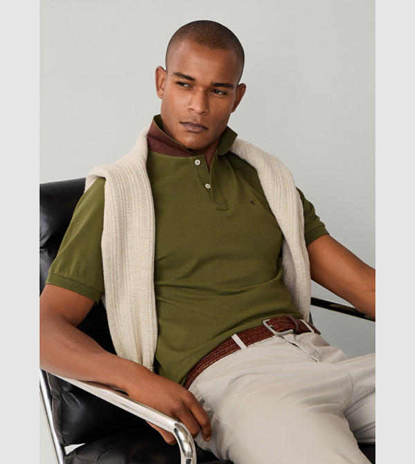Hackett  Polo T-Shirts - Green Polo T-shirts