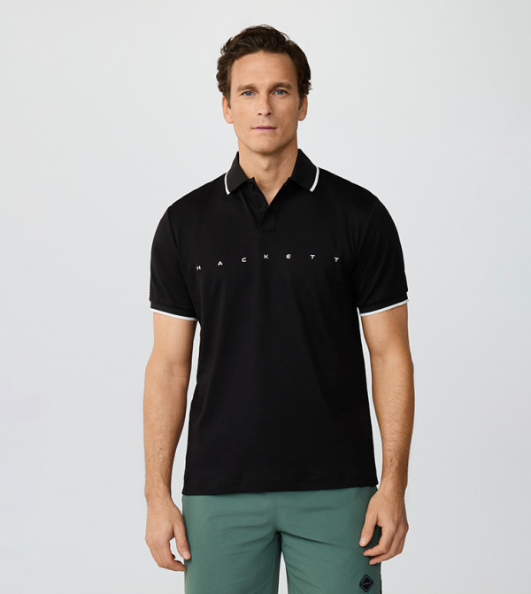 Hackett  Polo T-Shirts - BLACK Polo T-shirts