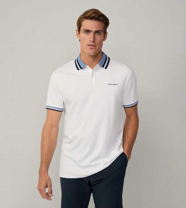 Hackett  Polo T-Shirts - White Polo T-shirts