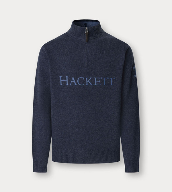 هاكيت سترات بياقة السلحفاة - كحلي Turtle neck Sweaters