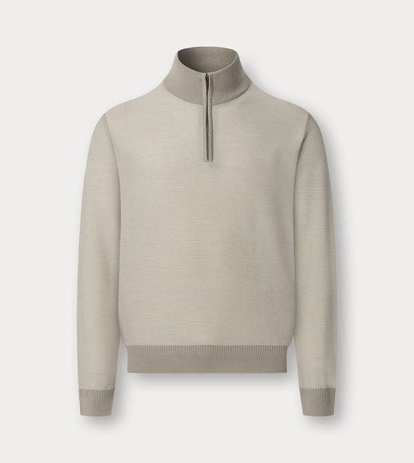 هاكيت سترات بياقة السلحفاة - كريمي Turtle neck Sweaters