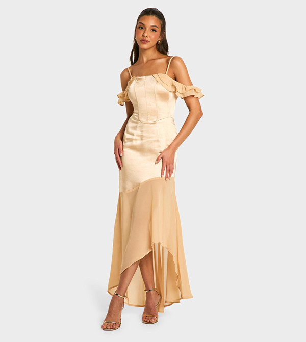 boohoo - Outlet  - Brown Maxi Dresses