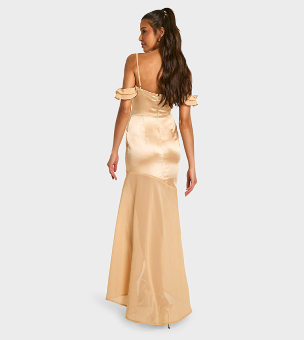boohoo - Outlet  - Brown Maxi Dresses