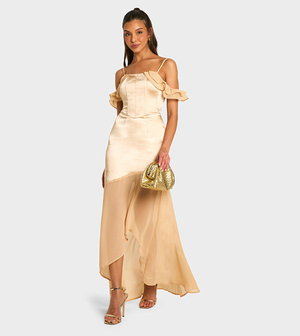 boohoo - Outlet  - Brown Maxi Dresses