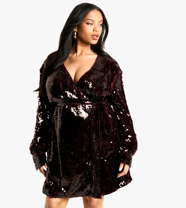 boohoo - Outlet  Plus Size - Burgundy Dresses
