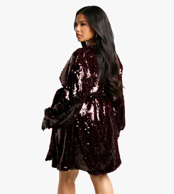 boohoo - Outlet  Plus Size - Burgundy Dresses