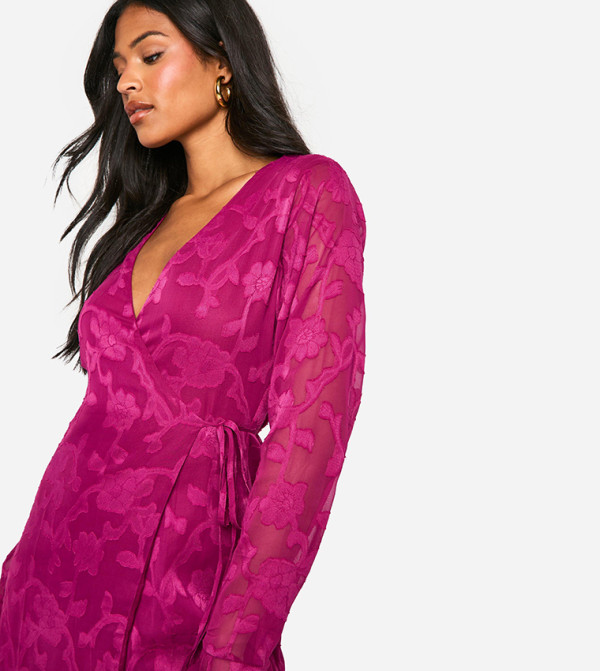 بوهو - إكسبرس  romance-lace-edits - أرجواني Midi Dresses