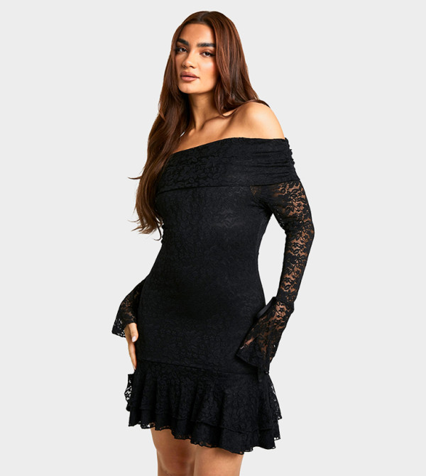 بوهو - إكسبرس  فساتين ميني  - أسود Mini Dresses