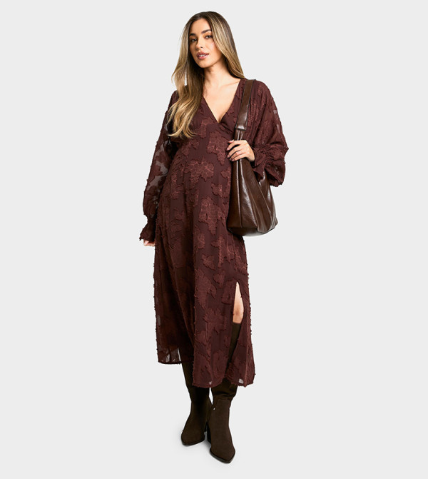 boohoo - Express  Maternity Clothing - Brown Dresses