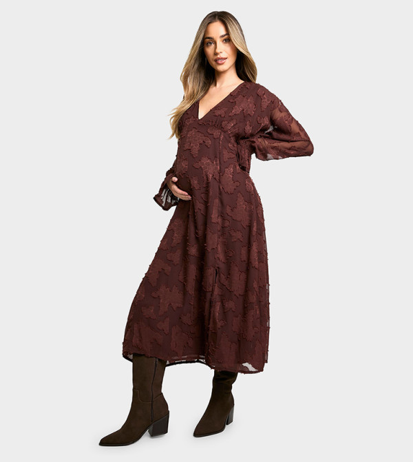 boohoo - Express  Maternity Clothing - Brown Dresses