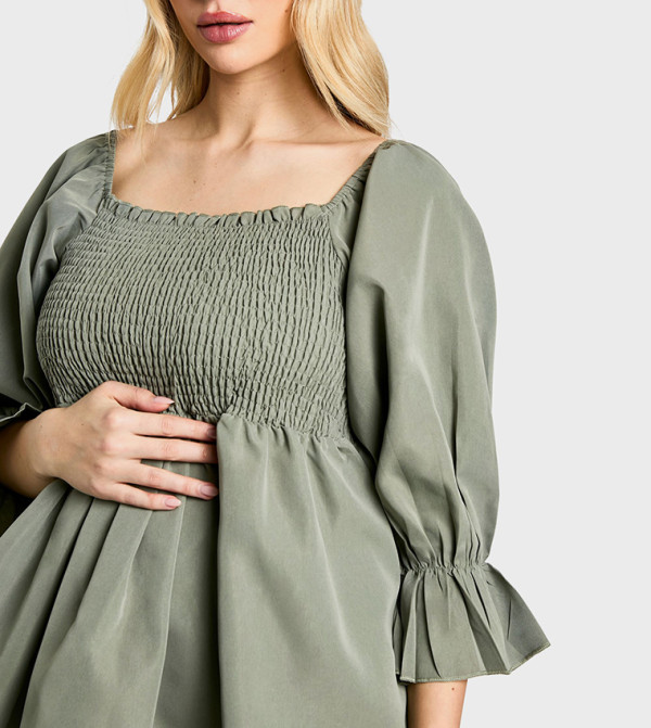 بوهو - اوتليت  maternity-curation - كاكي بلايز وقمصان