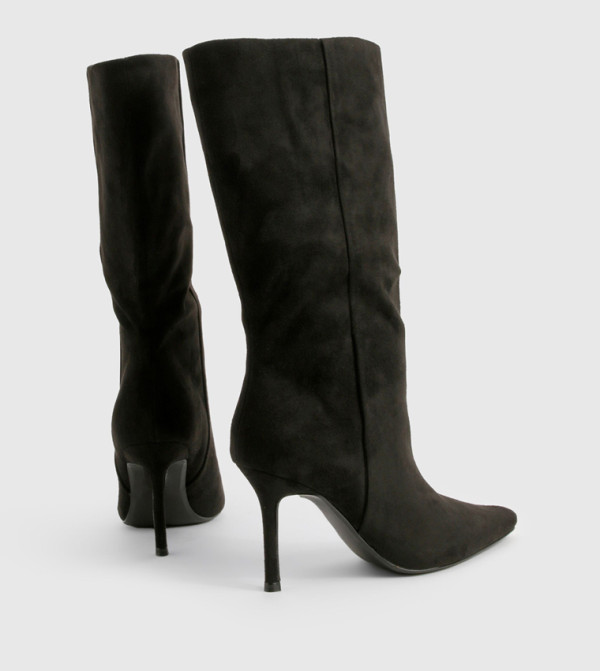 بوهو - إكسبرس  بوت كالف - أسود Mid Calf Boots