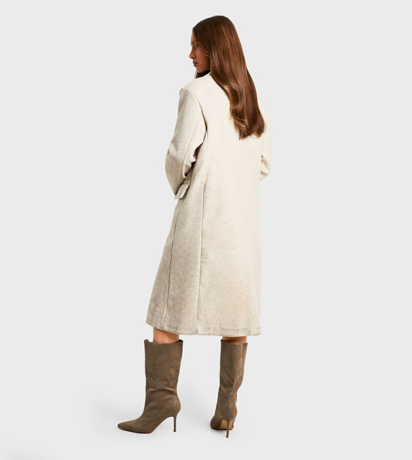 boohoo - Express  Overcoats - Beige Overcoats