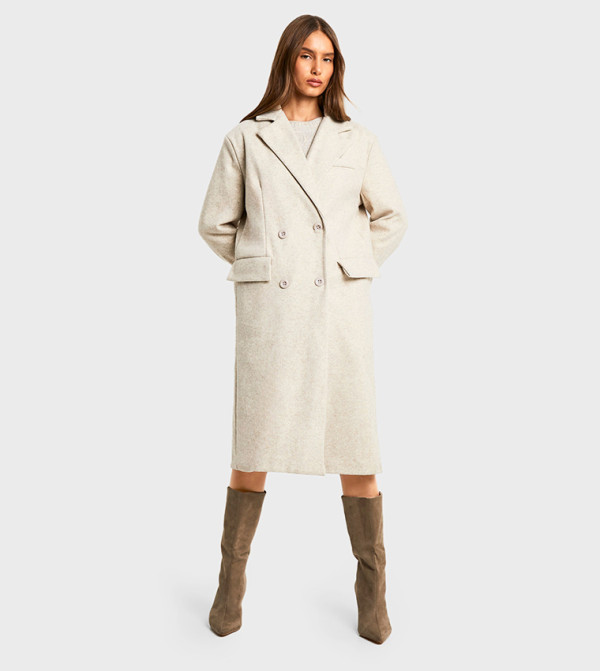 boohoo - Express  Overcoats - Beige Overcoats