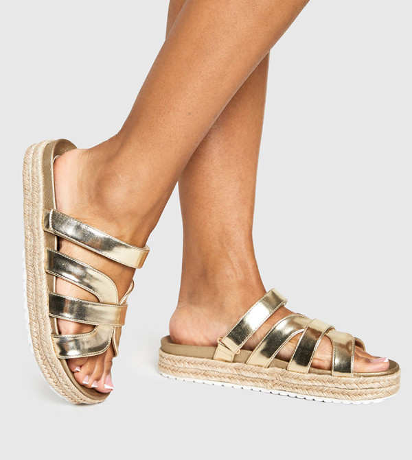boohoo - Outlet  - Gold Platforms
