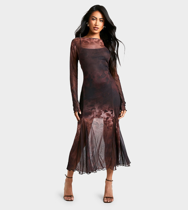 boohoo - Brown Midi Dresses