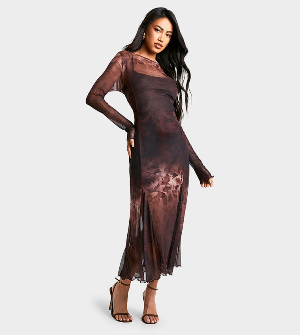 boohoo - Brown Midi Dresses
