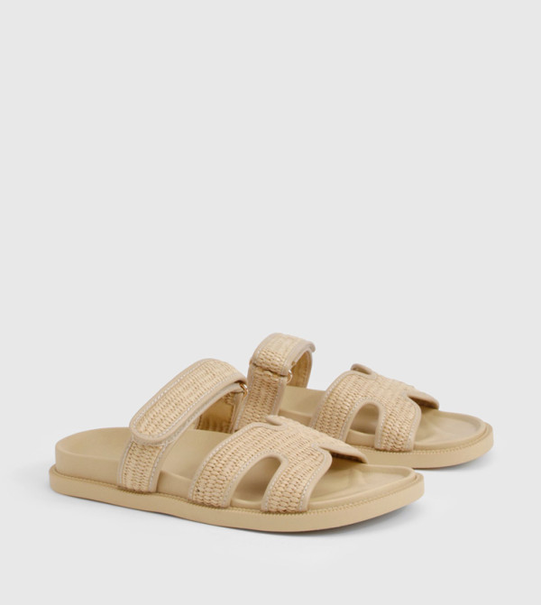 بوهو - اوتليت بوهو - اوتليت - بيج Flat Sandals