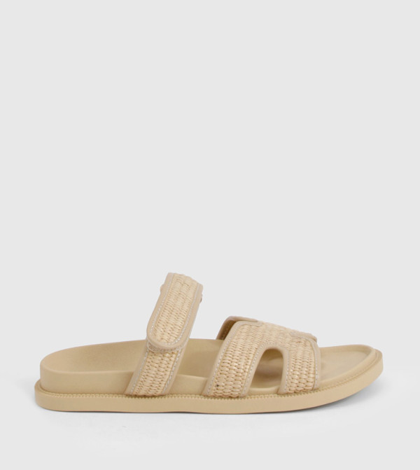 بوهو - اوتليت بوهو - اوتليت - بيج Flat Sandals