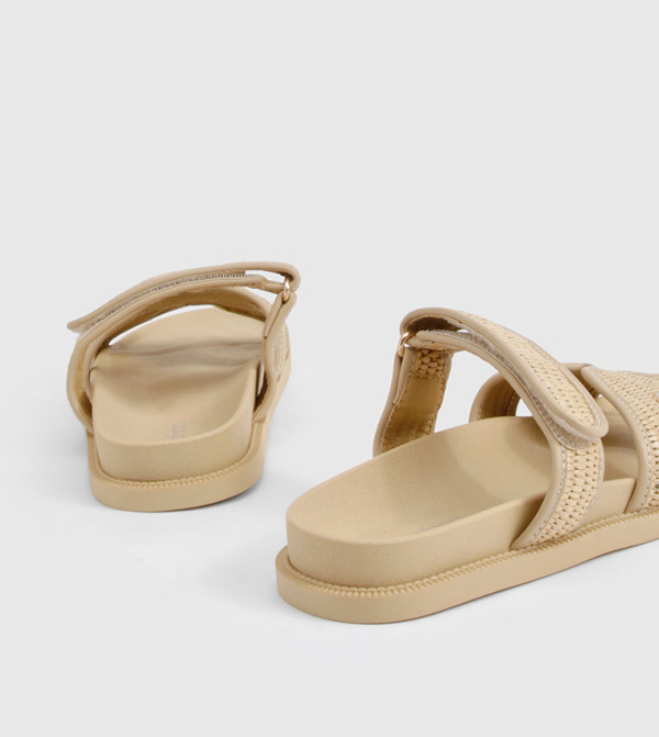 بوهو - اوتليت بوهو - اوتليت - بيج Flat Sandals