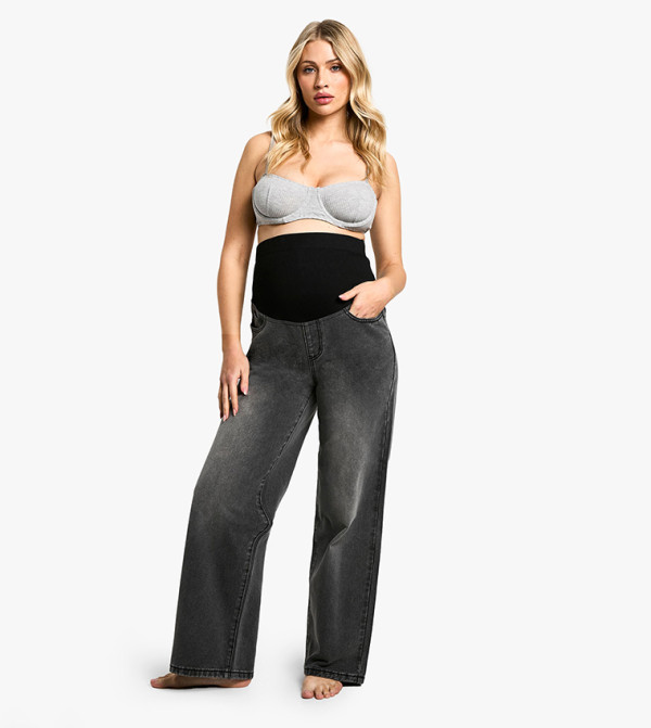 boohoo - Express  Maternity Clothing - Grey Jeans