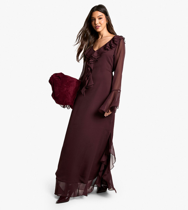 boohoo Clothing - Brown Maxi Dresses