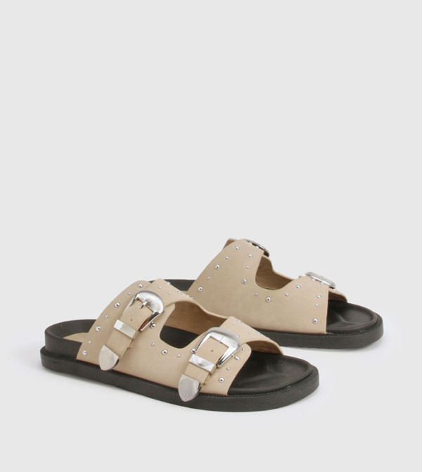 boohoo - Outlet  - Beige Flat Sandals