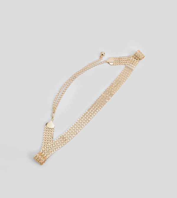 بوهو  أحزمة كاجوال  - ذهبي Non Leather Belts