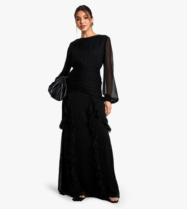 boohoo  maxi-summer-edits - BLACK Maxi Dresses