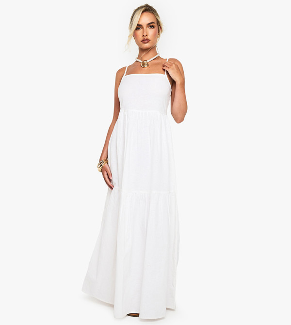 boohoo  maxi-summer-edits - White Casual Dresses