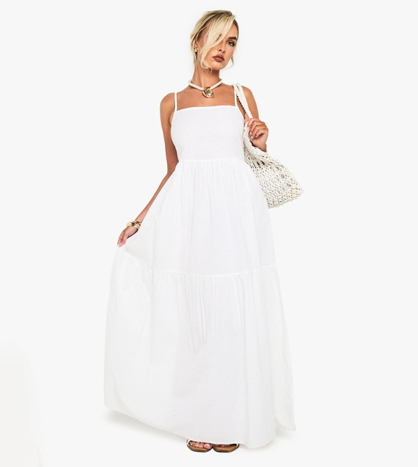 boohoo  maxi-summer-edits - White Casual Dresses