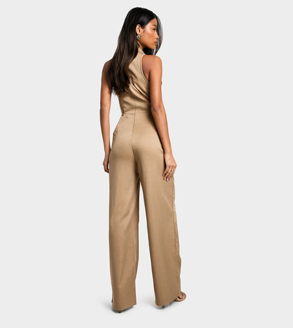boohoo - Express  Jumpsuits - Beige Jumpsuits