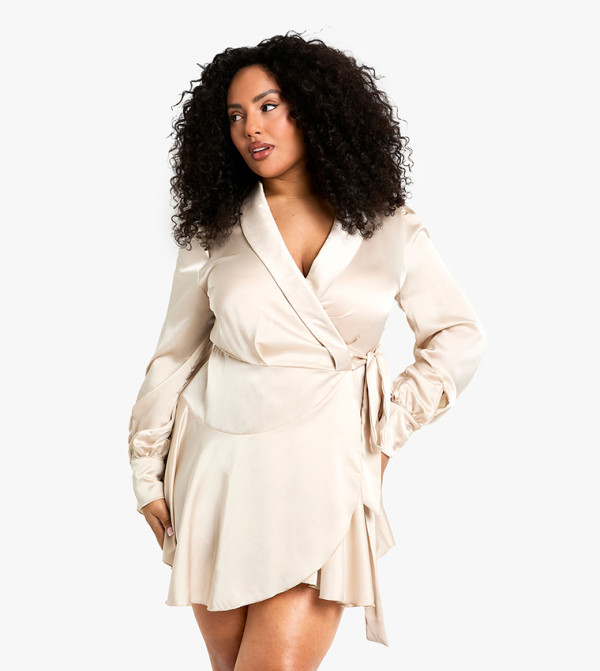 boohoo - Express  Plus Size - Beige Dresses