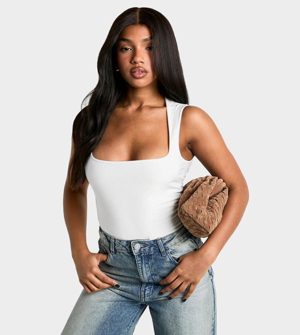 boohoo  Bodysuit - White Bodysuit