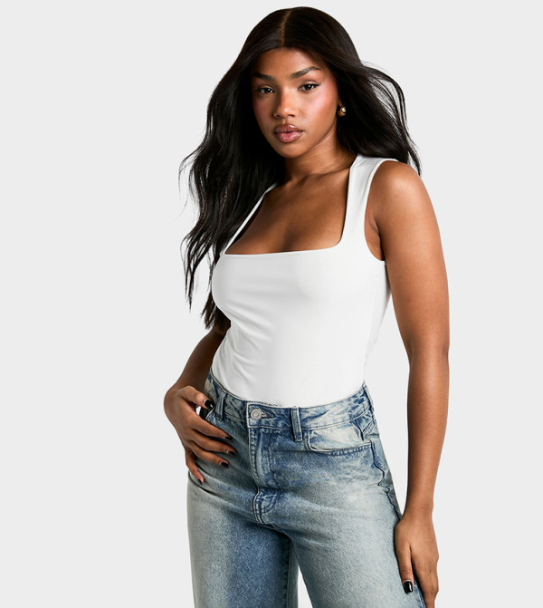 boohoo  Bodysuit - White Bodysuit