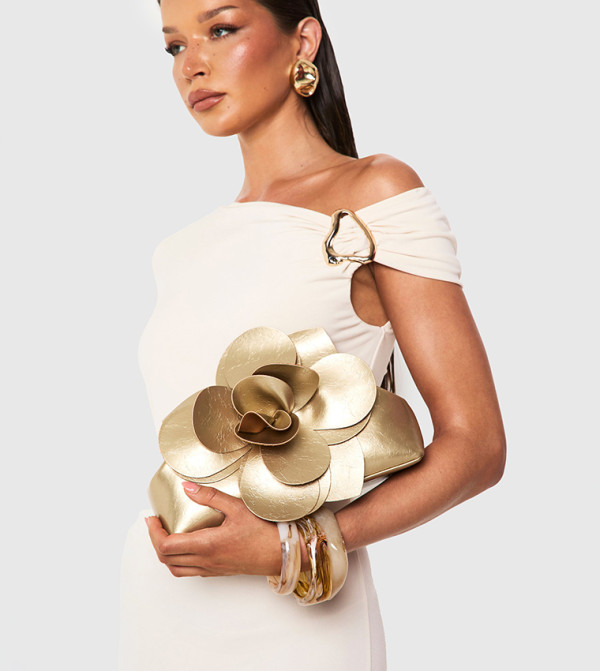 بوهو  حقائب - ذهبي حقائب يد