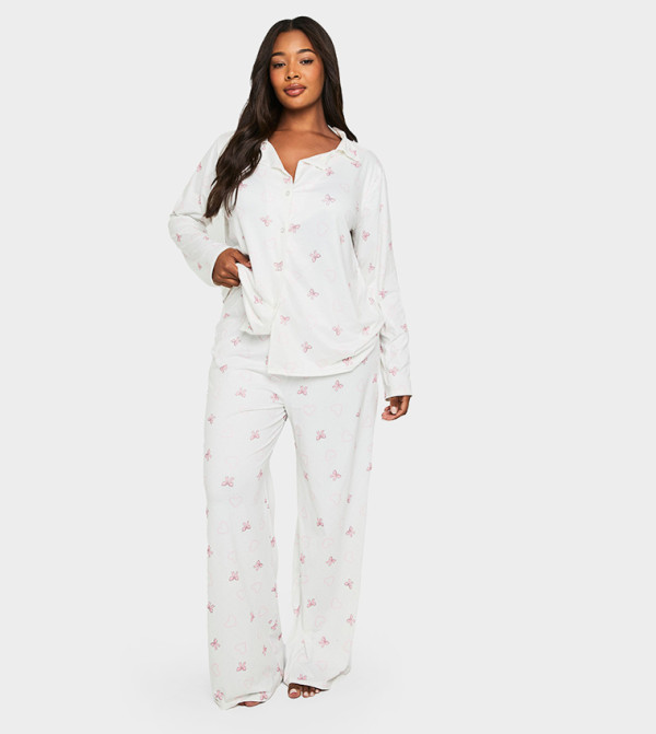 boohoo - Express  Plus Size - White Sleepwear