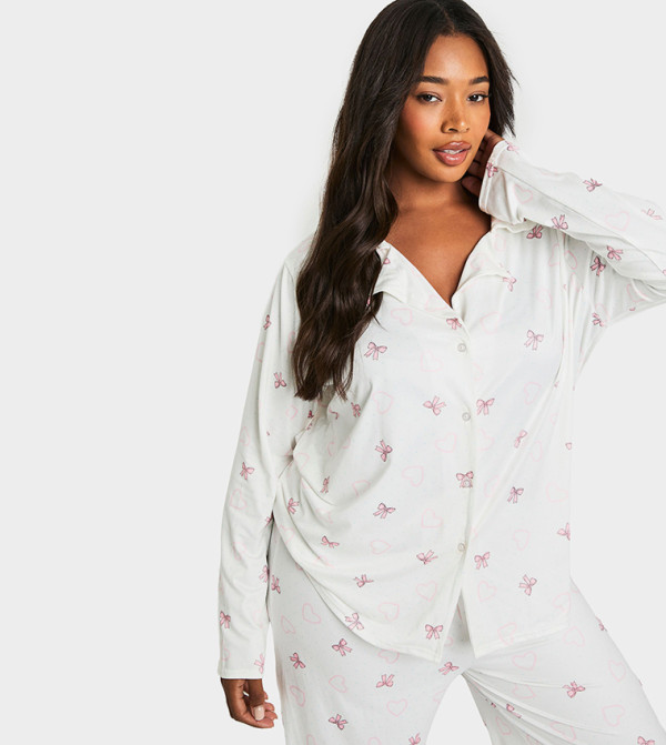 boohoo - Express  Plus Size - White Sleepwear