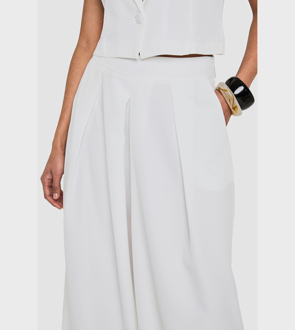 بوهو  summer-workwear-w - أبيض بنطال كاجوال